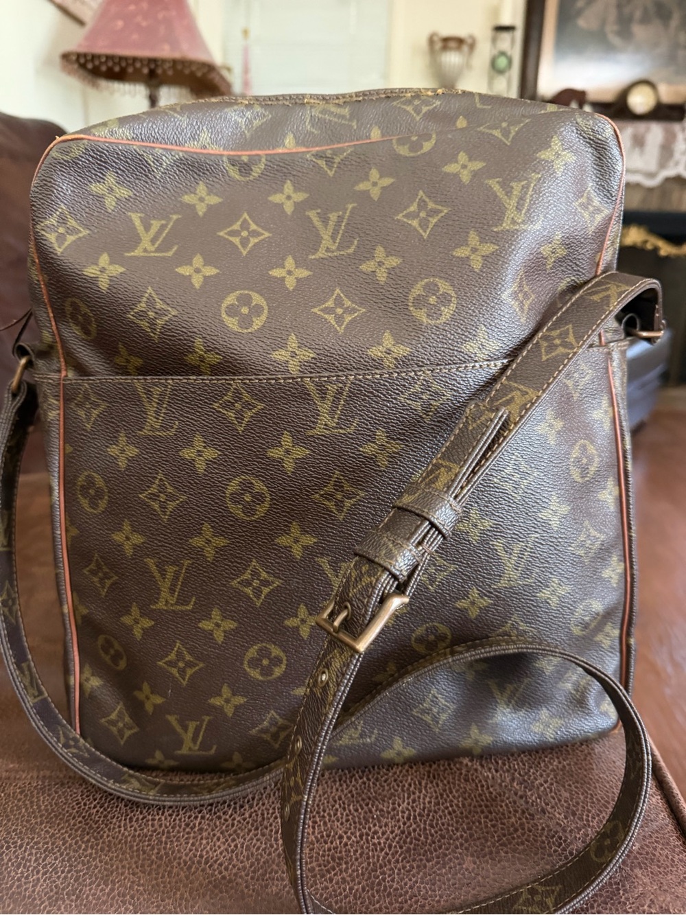 Louis Vuitton Monogram Marceau Gm Crossbody Bag in Brown with her LV Dustbag